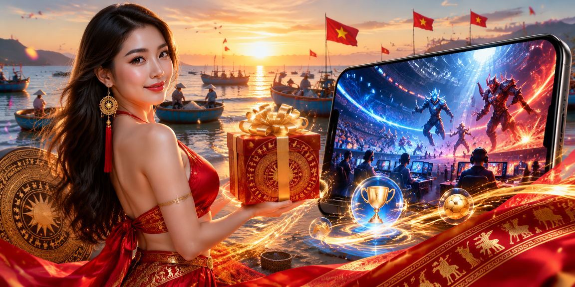 Người chơi esports tại bãi biển Mũi Né theo dõi giải đấu và đặt cược trên điện thoại